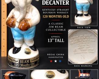 Jim Beam Regal China Patriotic Elephant Decanter β 13"