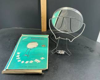Vintage Around-the-Neck Magnifying Mirror in Original Box