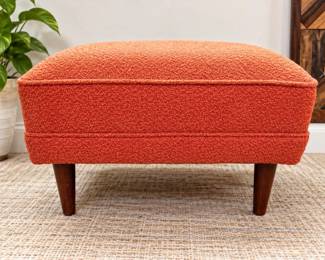1959 Kroehler Mid-Century Modern Coral Ottoman β Original Tag
