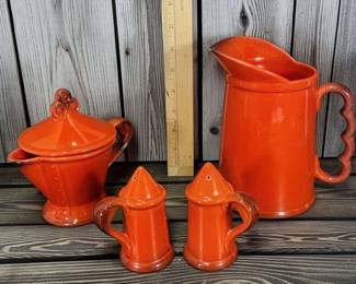 Metlox Poppytrail "Red Rooster" 5-Pc Set