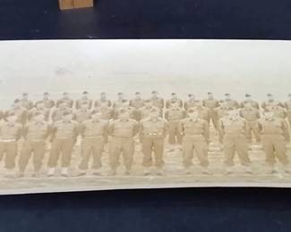 WWII Fort Dix NJ Panoramic Army Photo by David Pond Willis w/ Named Roster