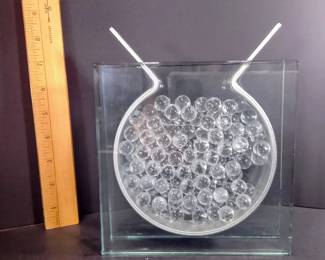 Peter Hewitt Ribbon Vase for MoMA, 1996 β Postmodern Aluminum & Glass