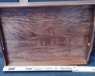 House of Lloyd Rustic Cabin Wood Serving Tray