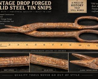 Vintage 12" Drop-Forged Steel Tin Snips