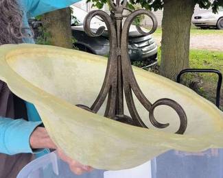 Faux Alabaster 3-Light Chandelier & Matching Wall Sconce