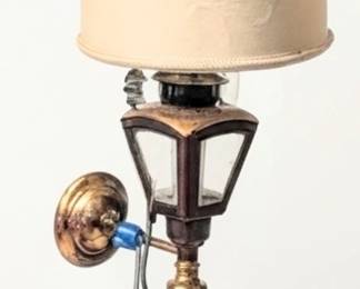 Wall-Mount Dual Carriage Light β Brass, Glass & Wood