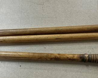 Antique 1800s Bamboo Rifle Cleaning Rod with Brass Fittings
