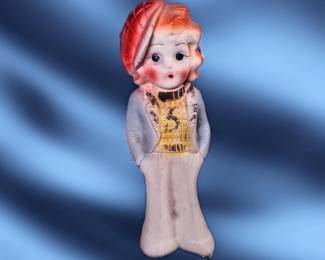 1930sβ40s Chalkware Carnival Prize Flapper Girl