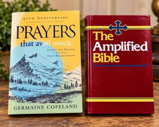 2 Religious Books - Prayers That Avail Much 40th Anniversary & The Amplified Bible