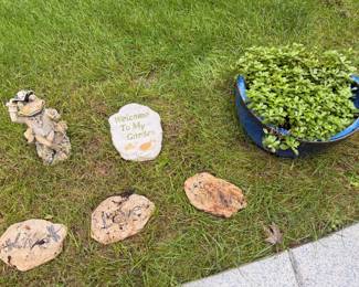 Garden stones and statues
