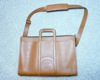 Rare vintage Marley Hodgson Ghurka No. 34 "The Expediter" tan leather briefcase/messenger bag
