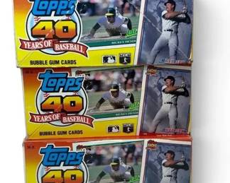 Topps Baseball Cards Bubblegum Boxes 1990s