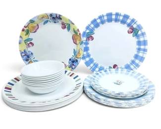 Three Patterns Of Corelle Plates Bowls