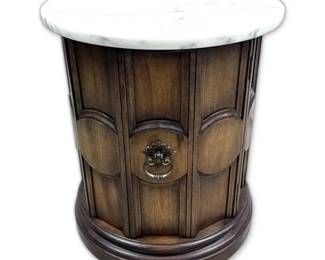 Regency Style Round Marble Top End Table