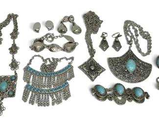 Hollycraft, Avon, Celebrity, More Turquoise Silver Toned Jewelry