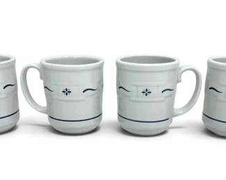 Four Longaberger Pottery Coffee Mugs