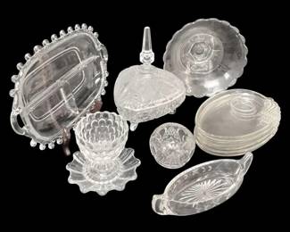 Glass Serving Assortment, Candy Dish, Trays