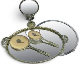 Three Piece Matson Vanity Set, Vintage Vanity Mirror, More