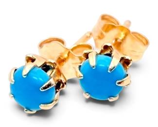 14k Gold Stud Earrings 0.74g