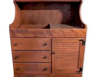 Ethan Allen Traditional Dry Sink w Copper Tray