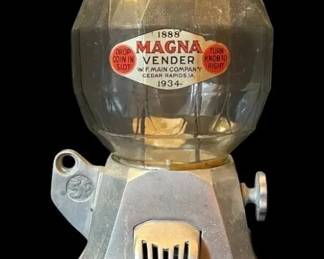1930s Magna Vendor 5Cent Gumball, Peanut,  Candy Dispenser