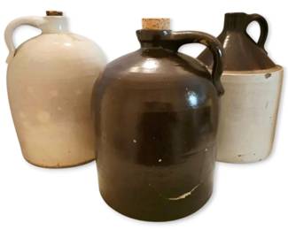 3 Large Crock Jugs