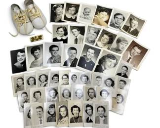 Vintage Photographs, Baby Shoes And More