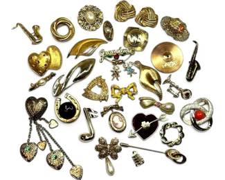 Gerrys, Sarah Coventry, Monet,  More Gold Toned Brooches