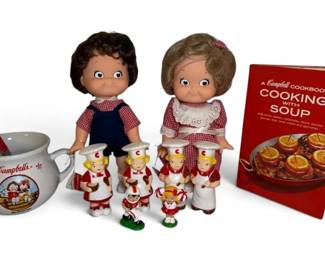Vintage Campbell Dolls, Salt Shakers, Mug,  More