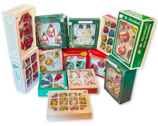 Vintage Glass  Plastic Christmas Ornaments