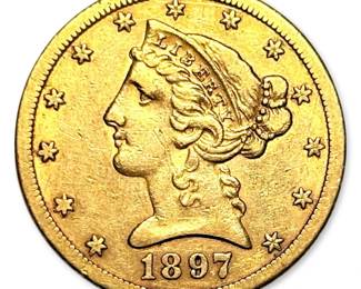 USA Liberty Head Half Eagle with Motto, 1897S