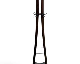 Bent Oak Plank Coat Rack