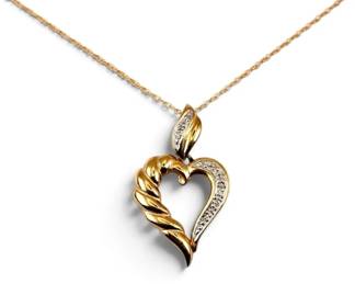 10k Gold Heart Necklace 2.69g