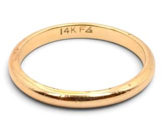 14k Gold Wedding Band  Size 4.75 1.67g