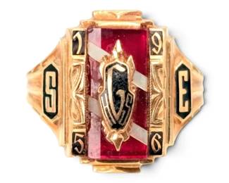 10k Gold 1956 Class Ring  Size 7.5 7.33g