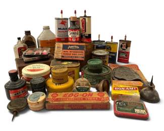 Vintage Advertising Cans, Oil Cans,  More