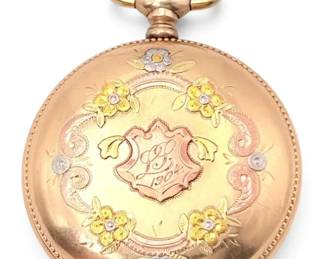 14k Gold Antique Waltham Pocket Watch  Runs