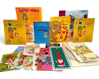 Vintage Paper Mobiles, Cards,  More