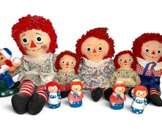 Vintage Raggedy Ann  Andy Dolls  Figures