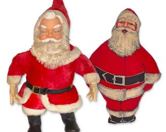 Rare 1950s Rushton Santa Claus Doll  Vintage Santa Pillow