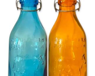 1965 Thatchers Dairy One Quart Glass Milk Jugs
