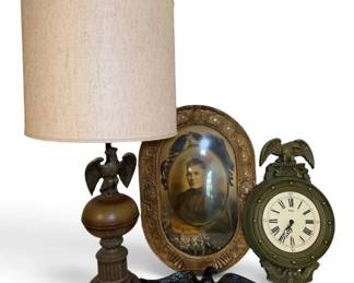 Metal Eagle Lamp, Military Portrait, Eagle Clock,  More