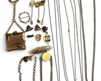 Gold Filled Lockets, Pins,  More Gold Toned Jewelry