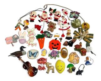 Novelty Brooches, Pins, And More