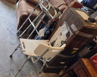 Bath chair walker and recliner