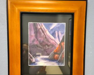 Signed Serena Supplee Open-Edition Glicée, Matted and Framed