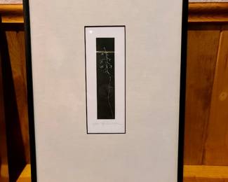 Original Linocut by Ken Swanson, Double Matted and Framed, Signed and Numbered 21/100, Serial #021221,