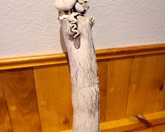 Early Era 1972 Vintage Signed Bob Black Stonewear Scholar/Philosopher Sculpture