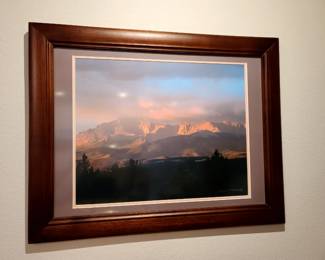 Large Pikes Peak Sunrise Signed Irene McConnaughy, Regional Landscape Photographer fro. Avon/Vail Valley