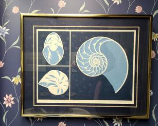 Vintage 1981 David Algood Embossed Serigraph with Certificate of Authenticity